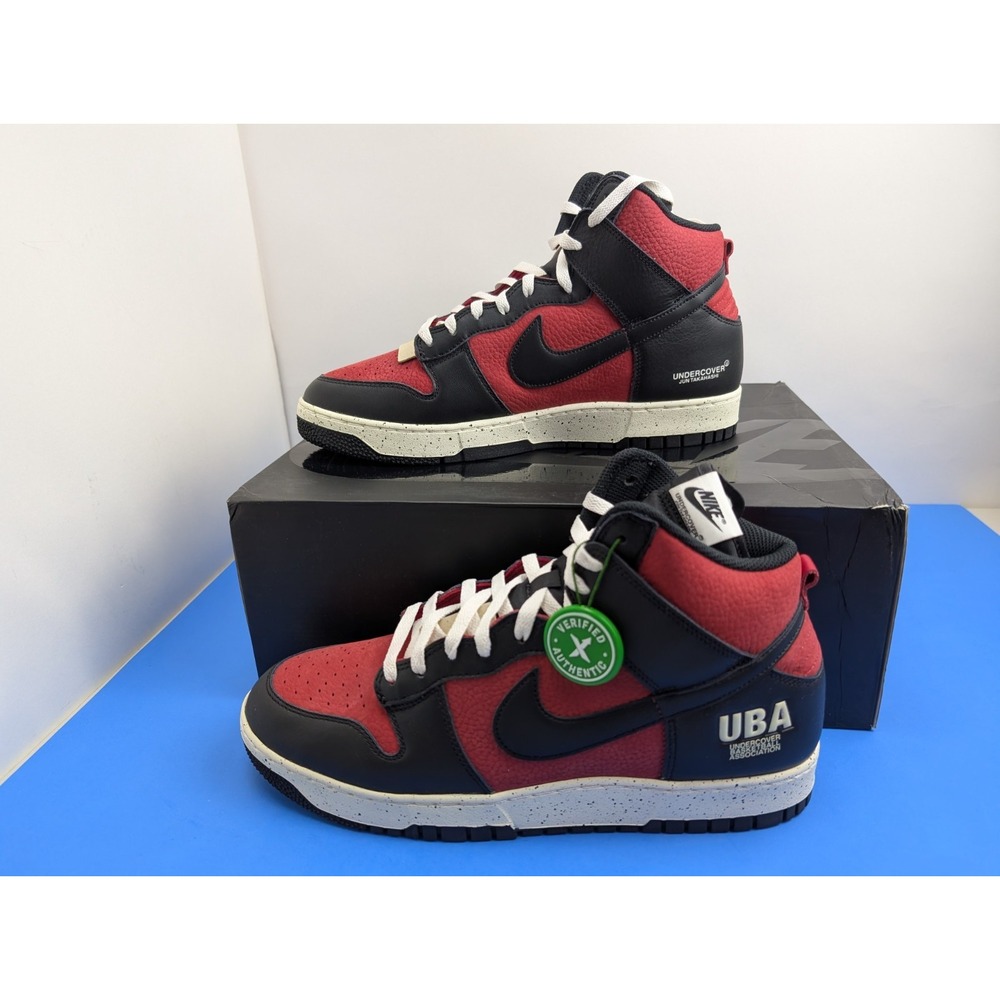 Nike x Undercover Dunk High 1985 UBA Sneakers Mens 13 DD9401-600 Red Black
